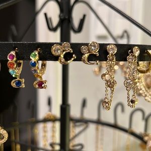 Authentic Coach Earrings Gold NWOT